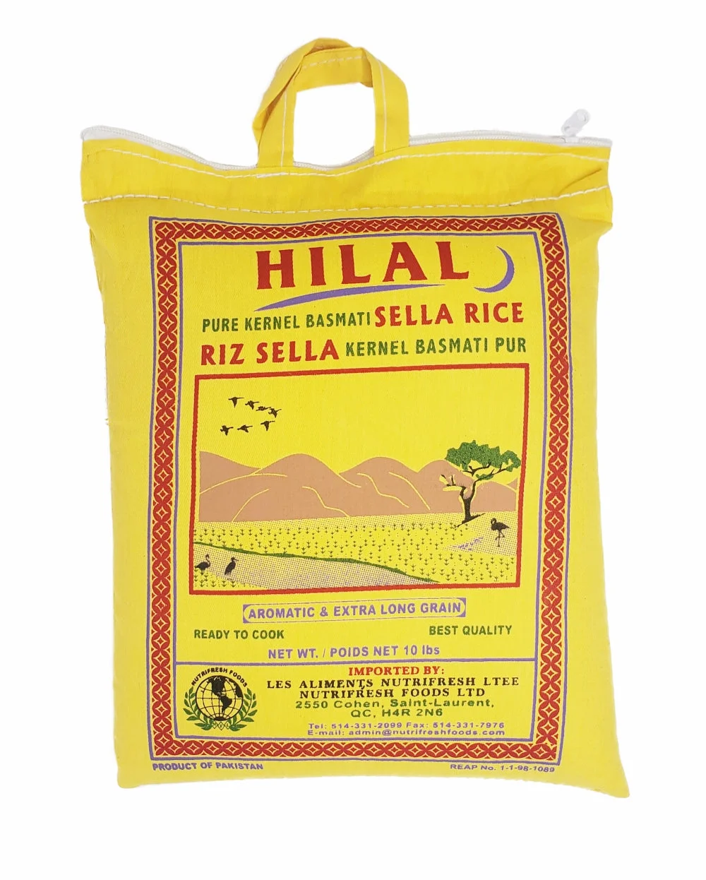 Hilal Hilal Sella Basmati Rice 10 lb (4.5kg) 
